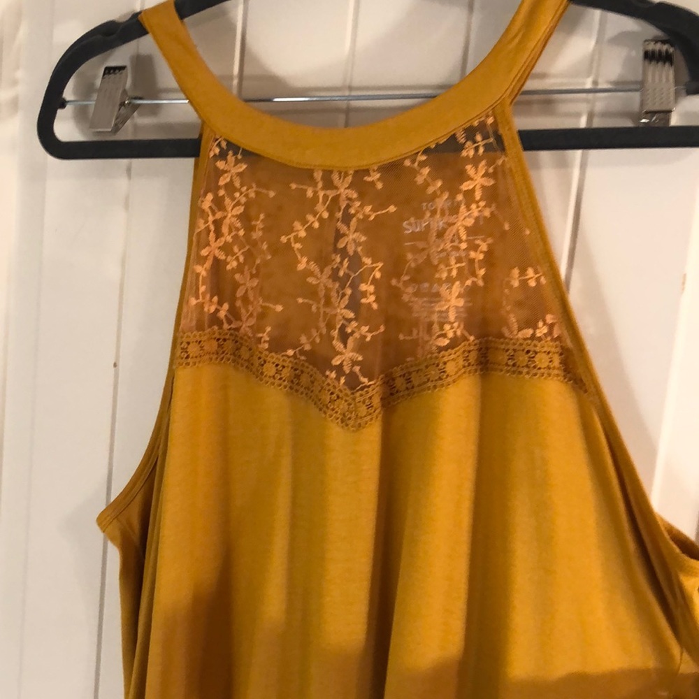 Mustard Lace Top